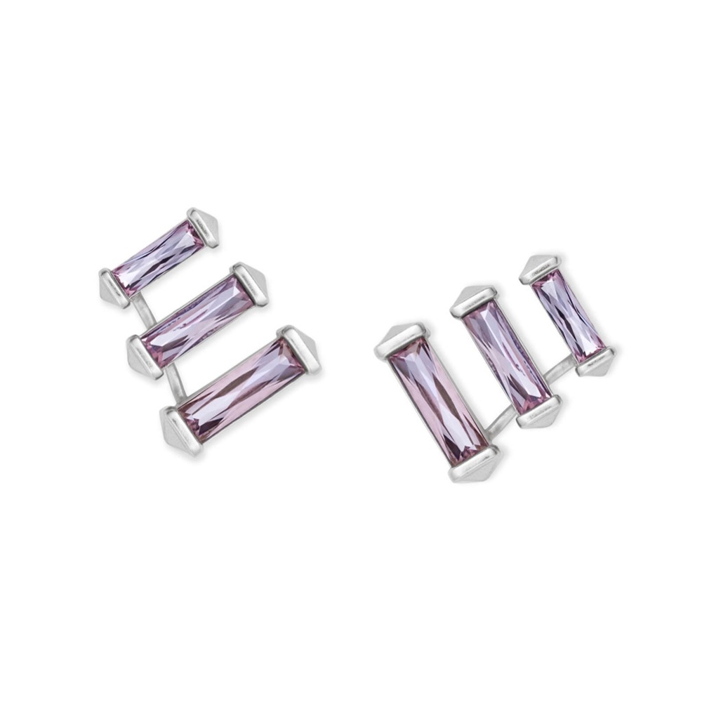 Kendra Scott Amethyst Silver Earrings